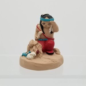 Vintage Handcrafted Clay Native American
